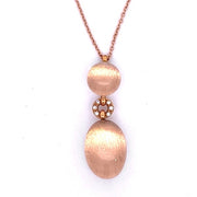 18K Rose Gold Crystal and Diamond Necklace- FINAL SALE